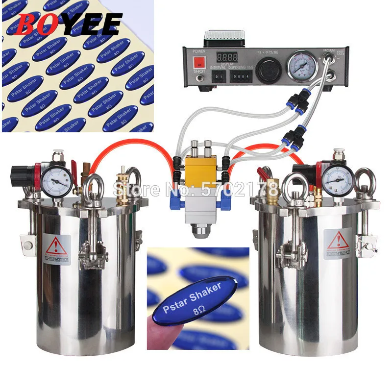 

BY-30AB Epoxy doming machine 3D doming label dispensing machine automatic epoxy sticker doming machine With 3L glue storage tank