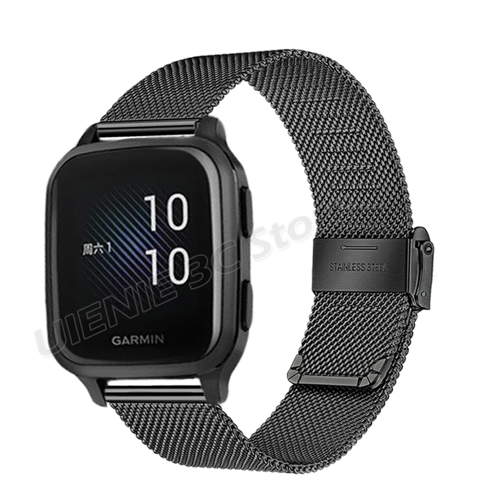 Watchband for Garmin Venu Sq Music Milanese Strap for Forerunner 645 245M Smart Bracelet Replacement Wristband Correa