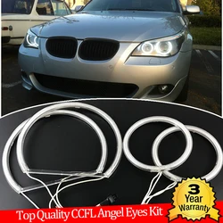 Hight Quality CCFL Angel Eyes Kit Warm White  Ring For BMW E60 E61 520i 525i 530i 540i 545i 550i M5 Pre LCI 03-07 Demon Eye