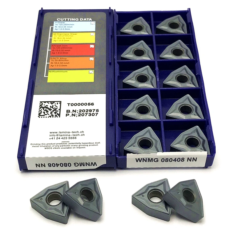 WNMG080408 NN LT10 PVD Carbide Inserts External Turning Tool Turning Insert High Quality Cutting Tools