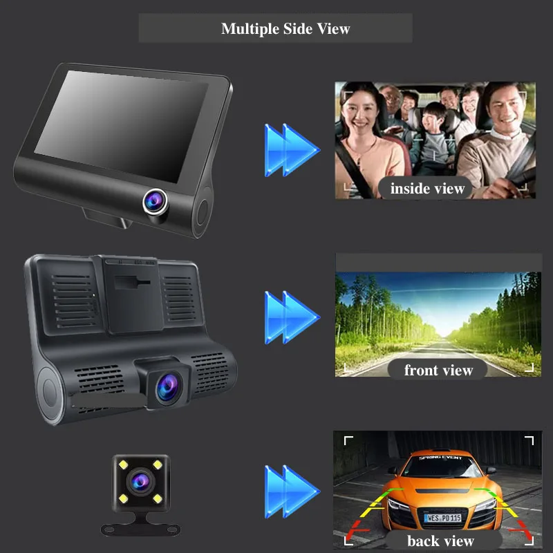 Fashion Goede Kwaliteit Auto Camera Met Gps Wifi Sd-kaart Auto Dvr Handleiding Voice Control 4G Dashcam Auto black Box Remote Tracking