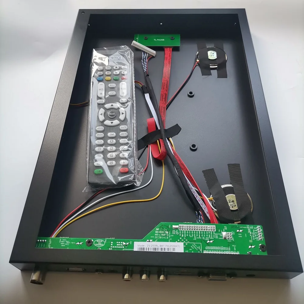 Placa de controlador de tv av hdmi-compatível vga + liga de alumínio caixa de metal caso painel de tampa traseira para 13.3 "15.6" 17.3 "14" 15.4 "lcd