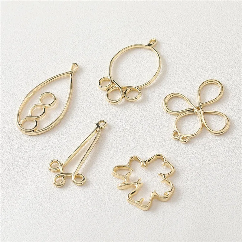 Wholesale 40pcs/lot geometry flowers/water drop/irregular shape alloy floating locket charms diy jewelry earring accessory