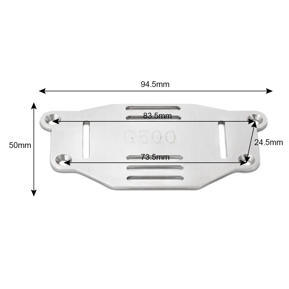 YEAHRU Metal Battery Plate Holder Expanding Board Mount Relocation with Strap for TRX4 G500 1/10 RC Crawler Car Parts