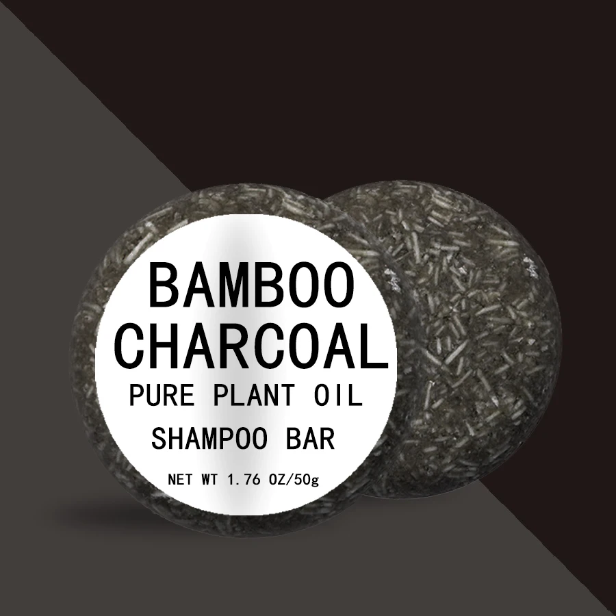 

Bamboo charcoal shampoo soap 50g Mini Solid Shampoo Bar for Hair Growth Dandruff Anti Itchy Loss Hair Oil Soap