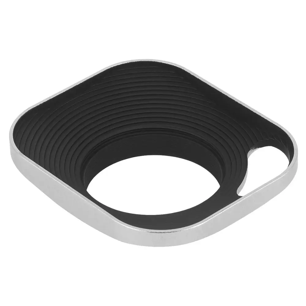 Haoge capa de lente para câmera, metálica, com parafuso, vazado, projetado com tampa para câmera leica rangefinder com 39mm e39, lente de fio de filtro prata