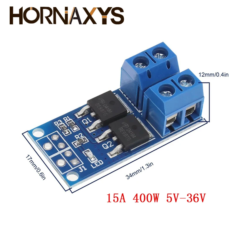 10pcs 15A 400W MOS FET Trigger Switch Drive Module PWM Regulator Control Panel for arduino DC 5V 12V 36V