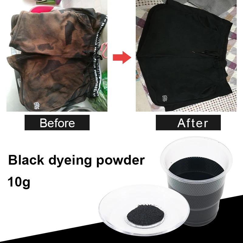 10g Black Paint for Fabric Dye Clothes Pants Clothing Refurbished Cotton Feather Bamboo Acrylic Tinte Ropa