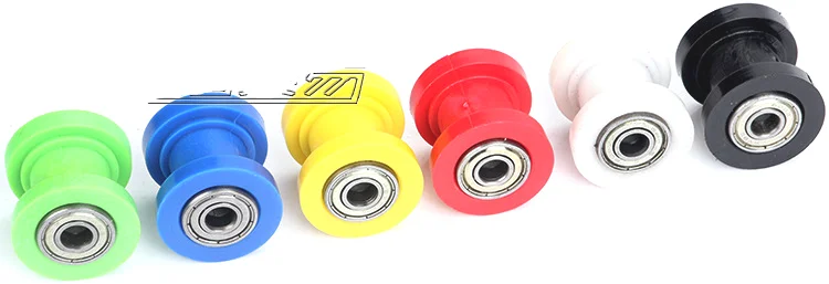 1Pc M8 M10 Universally Motorcycle Wheel Tensioner Guide Drive Chain Roller Pulley For CRF70 BBR KLX TTR Pit Dirt Mini Bike New