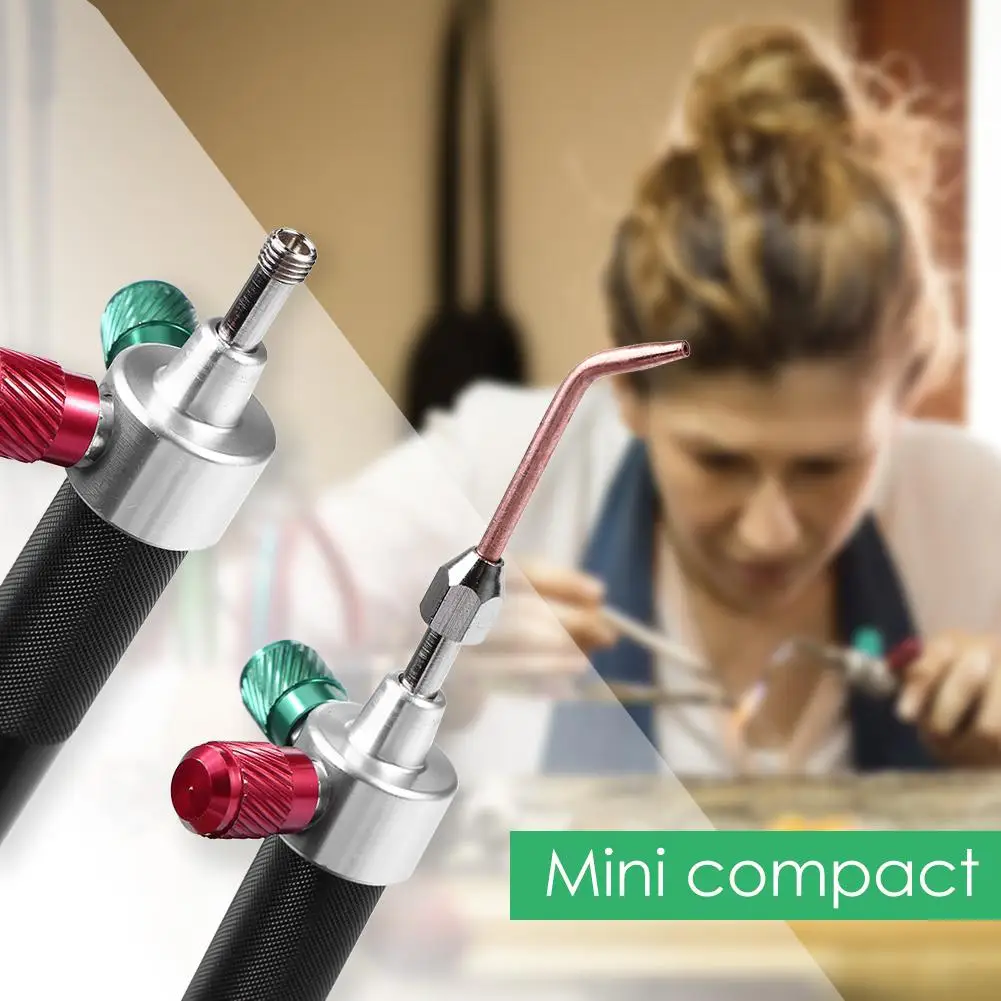 Мини газовая маленькая горелка сварочный Набор для пайки кислородный ацетиленовый пистолет для сварки Платиновый металлический инструмент из нержавеющей стали