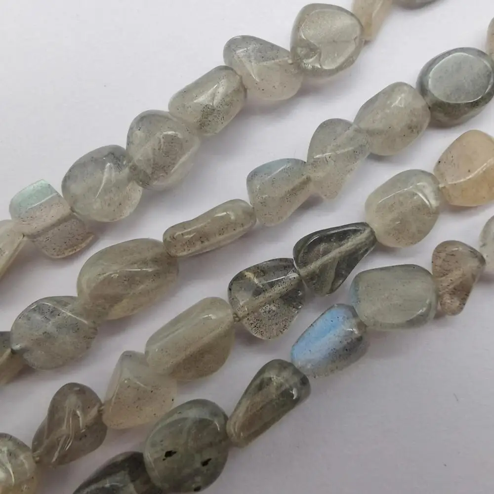 Irregular Gravel Shape 5-7mm Natural Labradorite Stone Loose Beads Strand 16 Inch Jewelry For Woman Gift Making A226