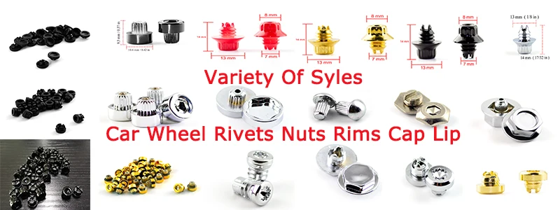 125 stücke 13mml Rad Nieten Muttern Für Universa Felge Bolzen Lip Dekoration Ersatz Auto Nagel Studs Schraube Reifen Auto Styling schwarz – Detail 1