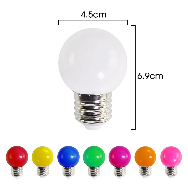 Imagem -04 - Lâmpada Led Colorida para Decoração de Casa Lâmpada E27 Ampola Luz Rgb Smd 2835 Lanterna Lâmpadas de Globo ac 220v 10 Pcs