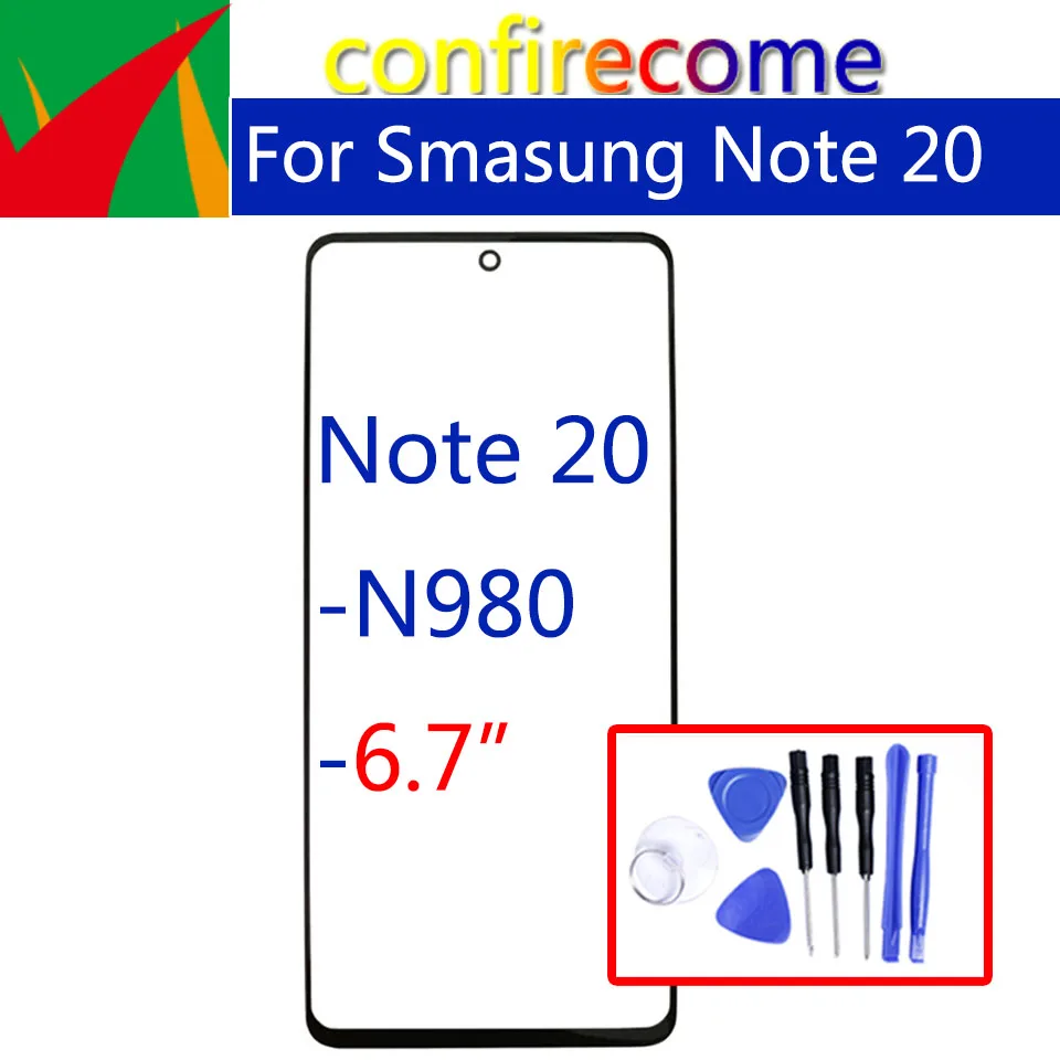 For Samsung Galaxy Note 20 N980 N980F Front Glass Touch Screen LCD Glass Panel Replacement