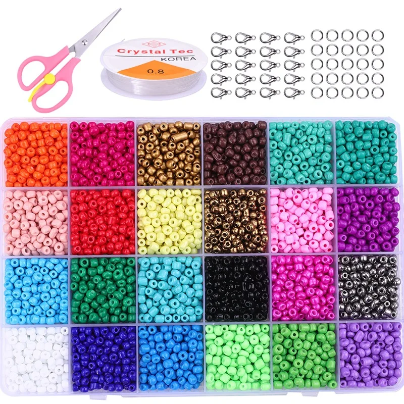 1Box 2 3 4mm Czech Crystal Charm Beads Glass Seed Bead Box Set For DIY Bracelet Earrings Bracelet Jewelry Making Accessories