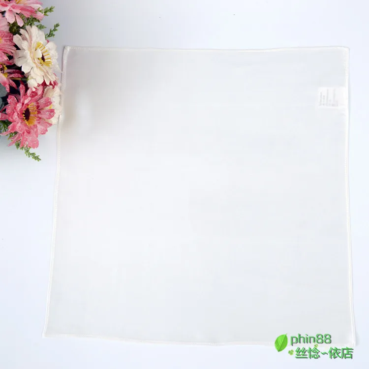 100% 순수 실크 16.5mm 새틴 실크 스퀘어 손수건 남성용 포켓 손수건 33cm 13 \