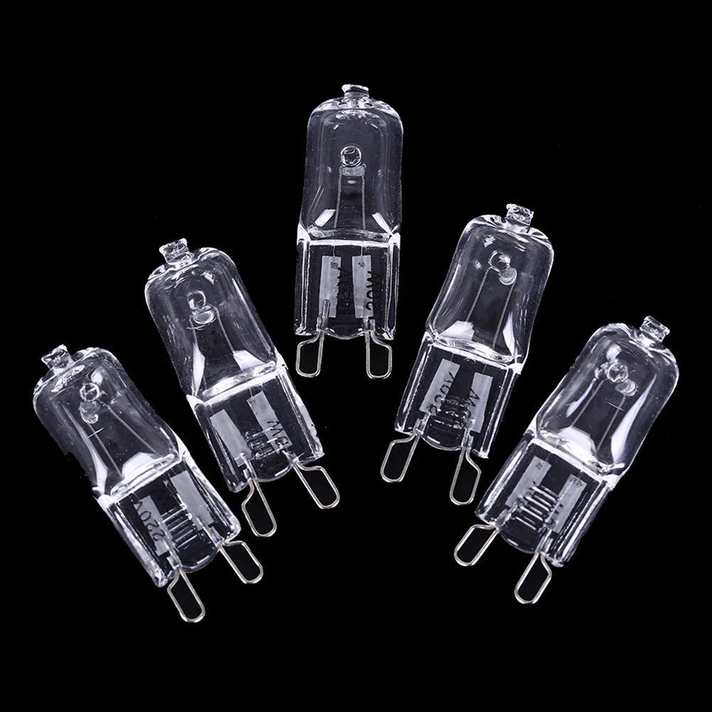 Hot G9 Halogen Bulb 20W/40W/60W 220V 2900K 5pcs/lot Dimmable Warm White For Wall Lamp Clear Glass Each With An Inner Box