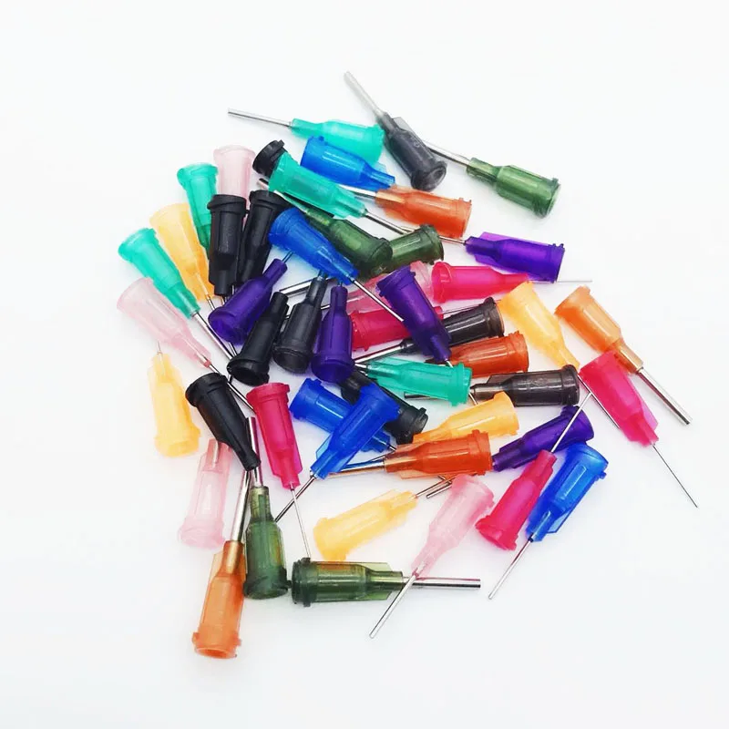 50pcs /Set Dispensing Needle Welding Fluxes For Welding Tools Suitable All Glue Liquid Solder Paste Adhesive Dispenser