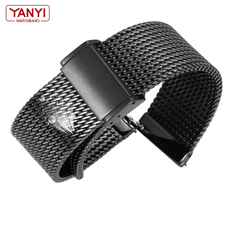 High Quality Milan Mesh Stainless Steel Bracelet for breitling i-wc Citizen Seiko Watch strap mens luxury 18 20 22mm watchband