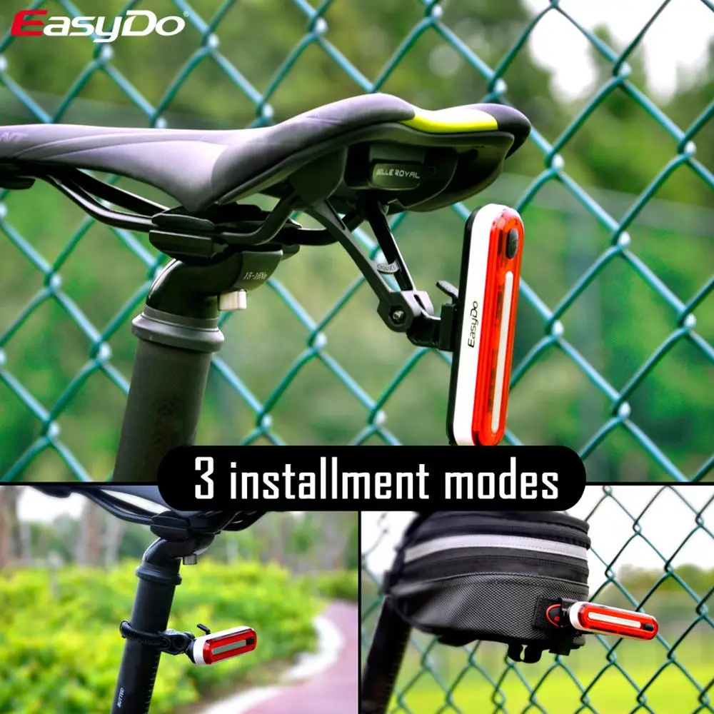 EasyDo-luz trasera para bicicleta de montaña, lámpara de seguridad de advertencia, brillante, accesorios para bicicleta