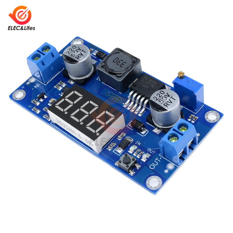 DC-DC XL6009 Digital Boost Step Up Power Supply Module Adjustable 4.5-32V to 5-52V Step-up Voltage Regulator With LED Voltmeter