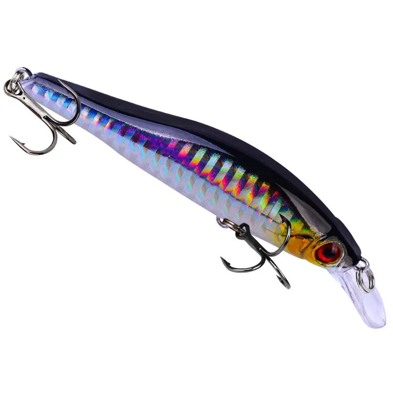 POETRYYI 1PC Fishing Lures 9.8cm 11.5g Plastic Hard Bass Baits 5 Colors Minnow Lures 3D eyes Bright Color Fishing Accessories #4