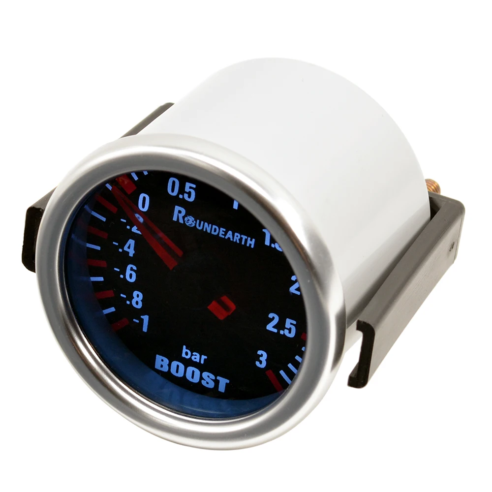 Dragon  Universal 52MM White Backlight Sunglasses Auto Car Turbine Turbo Boost Gauge -1~3 Bar Meter Free Shipping