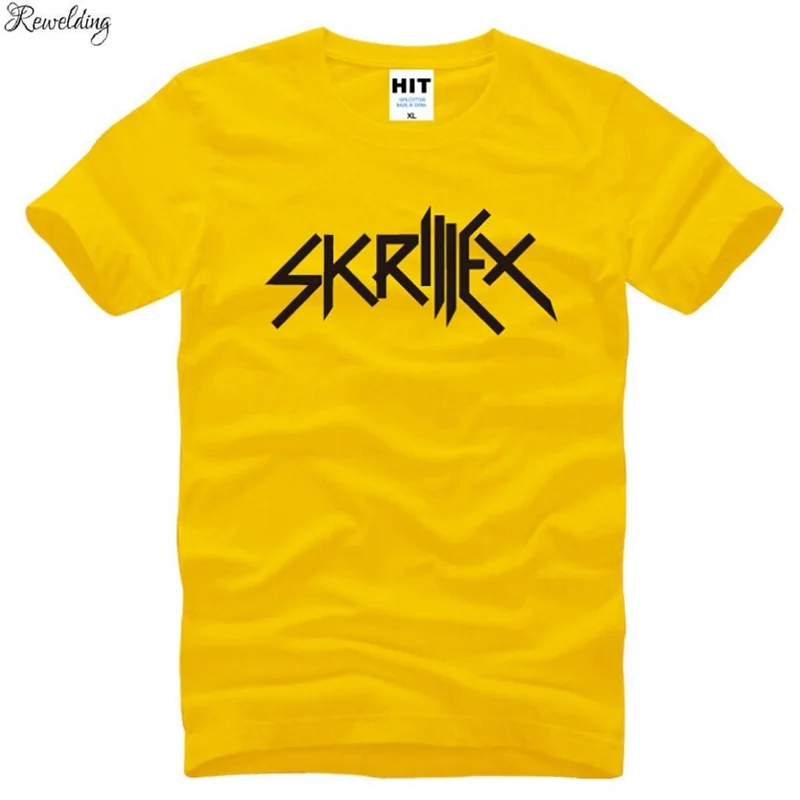 New Skrillex T Shirt Men Fashion Rock Band Hip Hop Printed Men's T Shirt Short Sleeve Cotton Funny DJ T-shirt Male Tops Tees