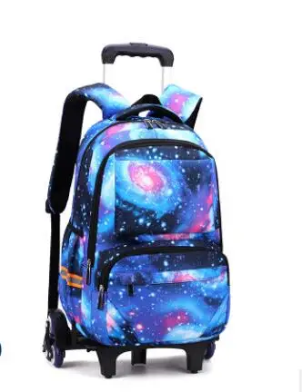 ZIRANYU Middle School Rolling Backpack School Trolley Bag For Teenagers wheeled Bag for Boys Children Trolley backpack wheels