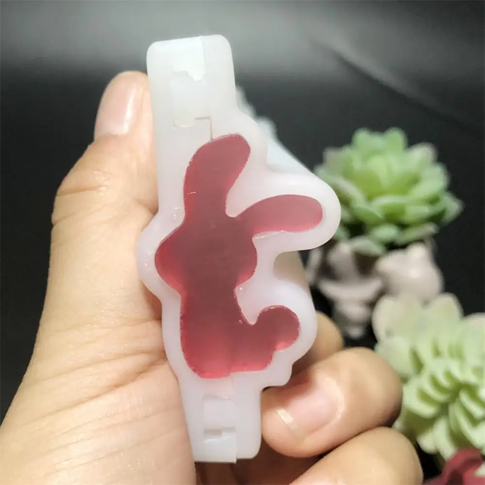 Silicone Soap Mold Rabbit Shape Tube Column Mold Embed Soap Mould For Make Cakes Soaps Puddings Chocolates Candles