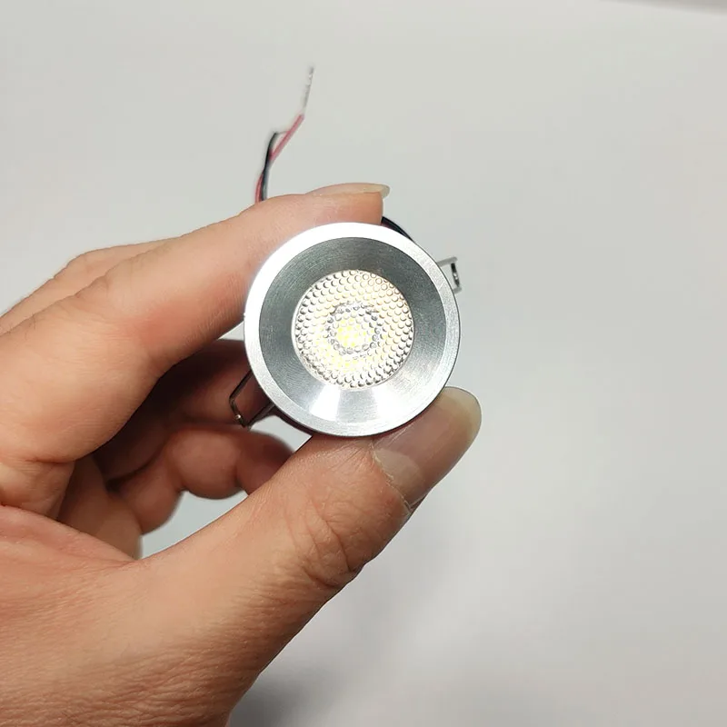 Minifoco LED de 12V, 1W, IP65, d27 mm, luz de corte para baño, cocina, galería, lámpara CE 80RA, Bombilla regulable para exteriores, escaparate