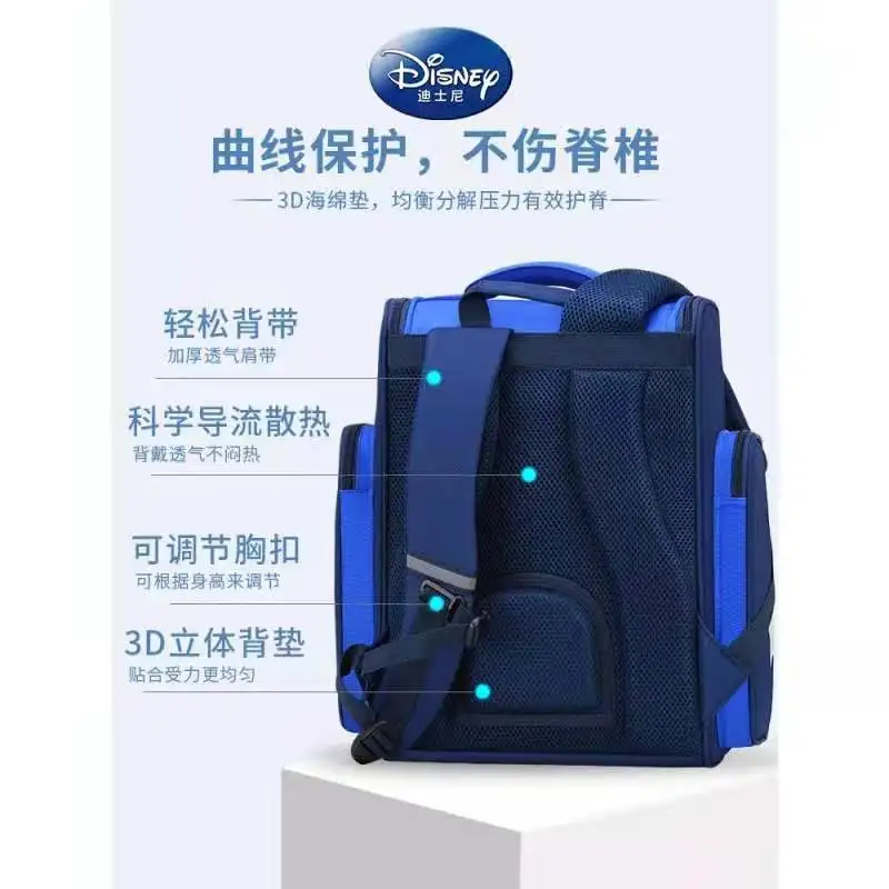 Disney Mickey School Bag For Boys Girls Star War Alice Princess Primary Student Shoulder Backpack Large Capacity Birthday Gifts