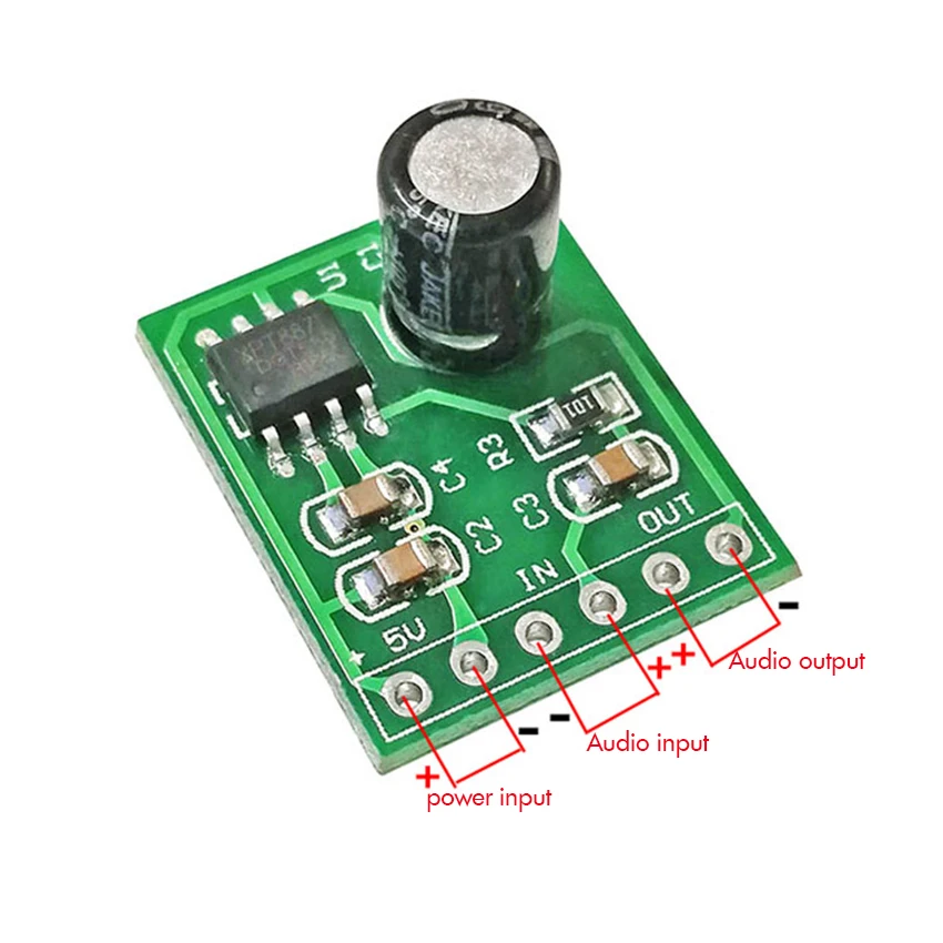XPT8871 Mono Single Channel Digital Audio Power Amplifier Board 5V 5W DIY Speaker Amplifier Module Mini USB Amplifier Board - Image 4