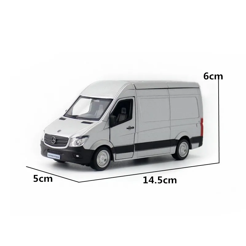 1:36 Scale MB Sprinter MPV Toy Van RMZ City Diecast Toy Car Model Educational Pull Back Doors Openable Collection Gift For Kid