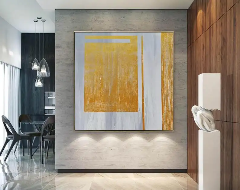 

Large Wall Art Canvas Painting Canvas Art Abstract Painting Minimalist Wall Art Yellow Painting On Canvas Modern Abstract Art