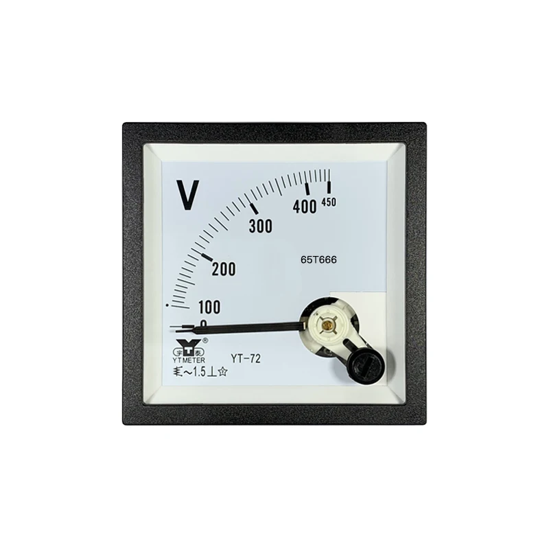 Yt72 AC voltmeter 10V 15V 20V 30V 50V 100V 150V 250V 300V 450V 500V 600V 750V pointer 68 * 68mm dh72 cp72 installation instrumen