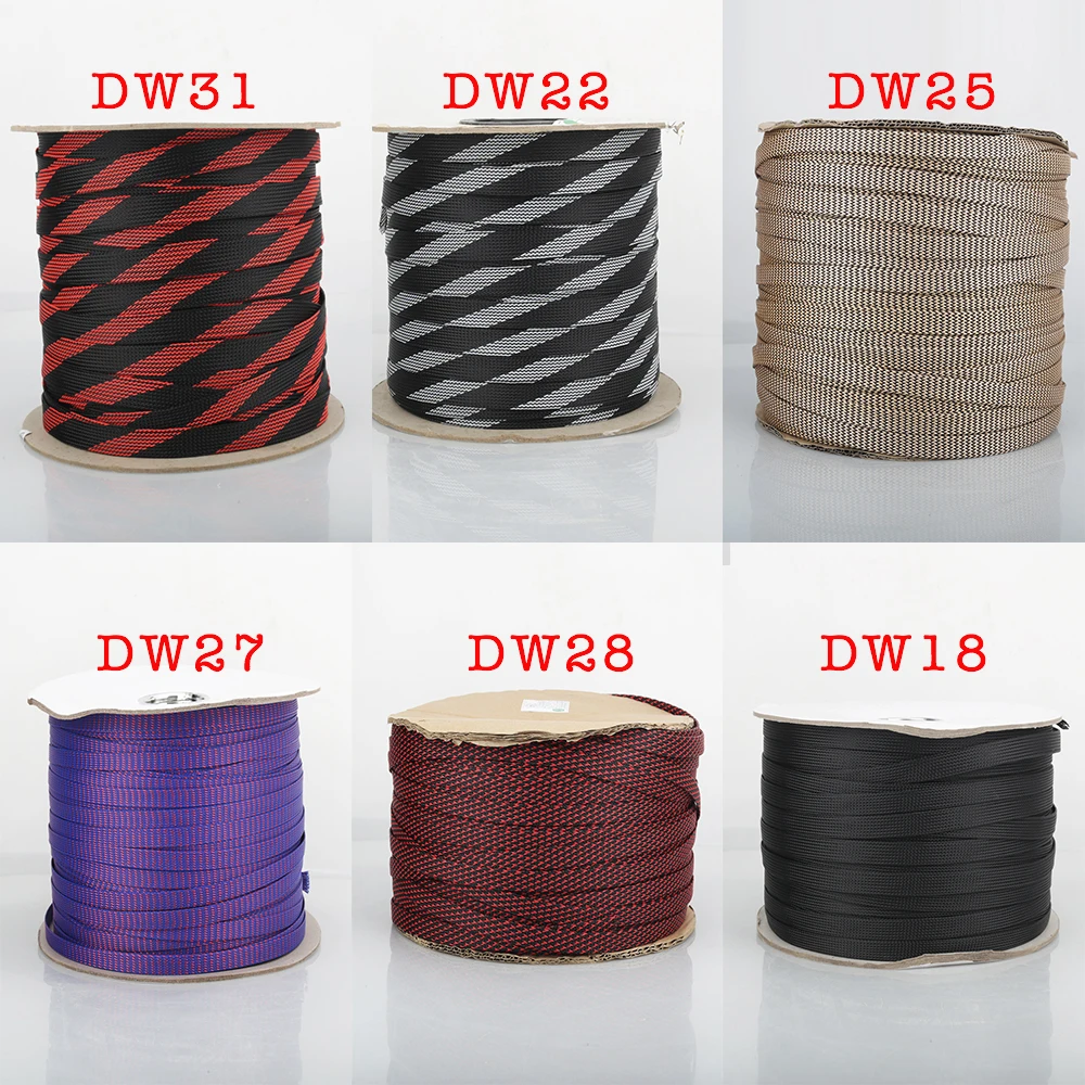 5m Audiocrast Audio HIFI Shield Suspension Screen Woven Rayon Nylon Cotton Snakeskin Mesh Knit Braided Cable Sleeve Tube