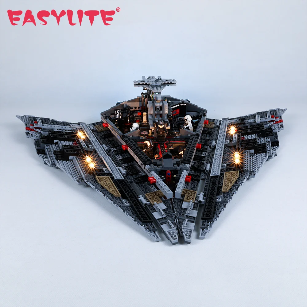 EASYLITE LED Light Kit For 75190 Star War First Order Star Destroyer Toys Building Blocks Lighting Set