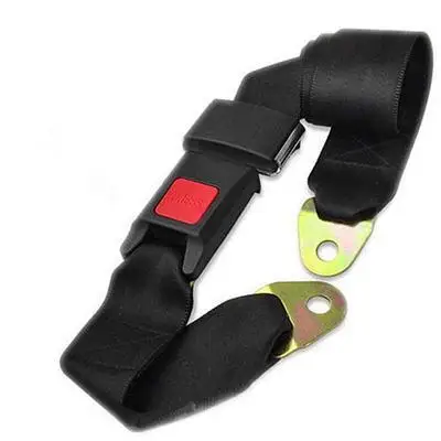 New 1pc Safety Two Point Adjustable Belt black Universal Car Vehicle Seat Belt Extension Extender Strap