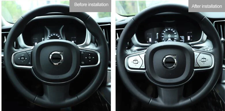 Für Volvo XC90 S90 V90 XC60 S60 V60 Lenkrad Links Rechts Tasten Dekoration Innenraum-Modifikation Autoteile Autoaufkleber – Detail 2