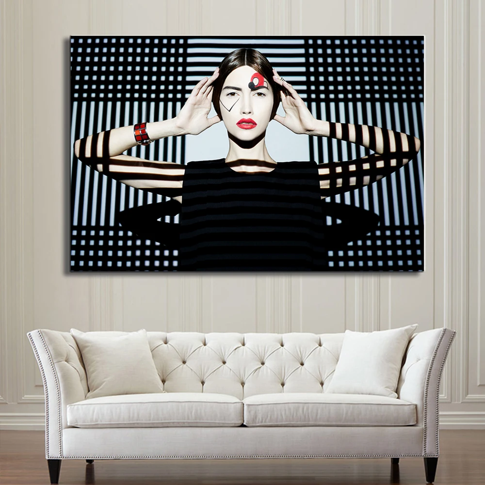 Fashion modern Girl Salon Wall Art Print Canvas Painting NordicWoman Art Prints Home Decoration