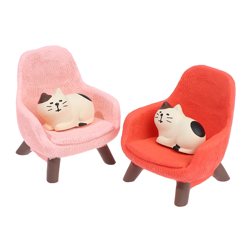 1 Set Simulation Small Sofa Stool Chair Furniture Model Toys For Doll House Decoration New