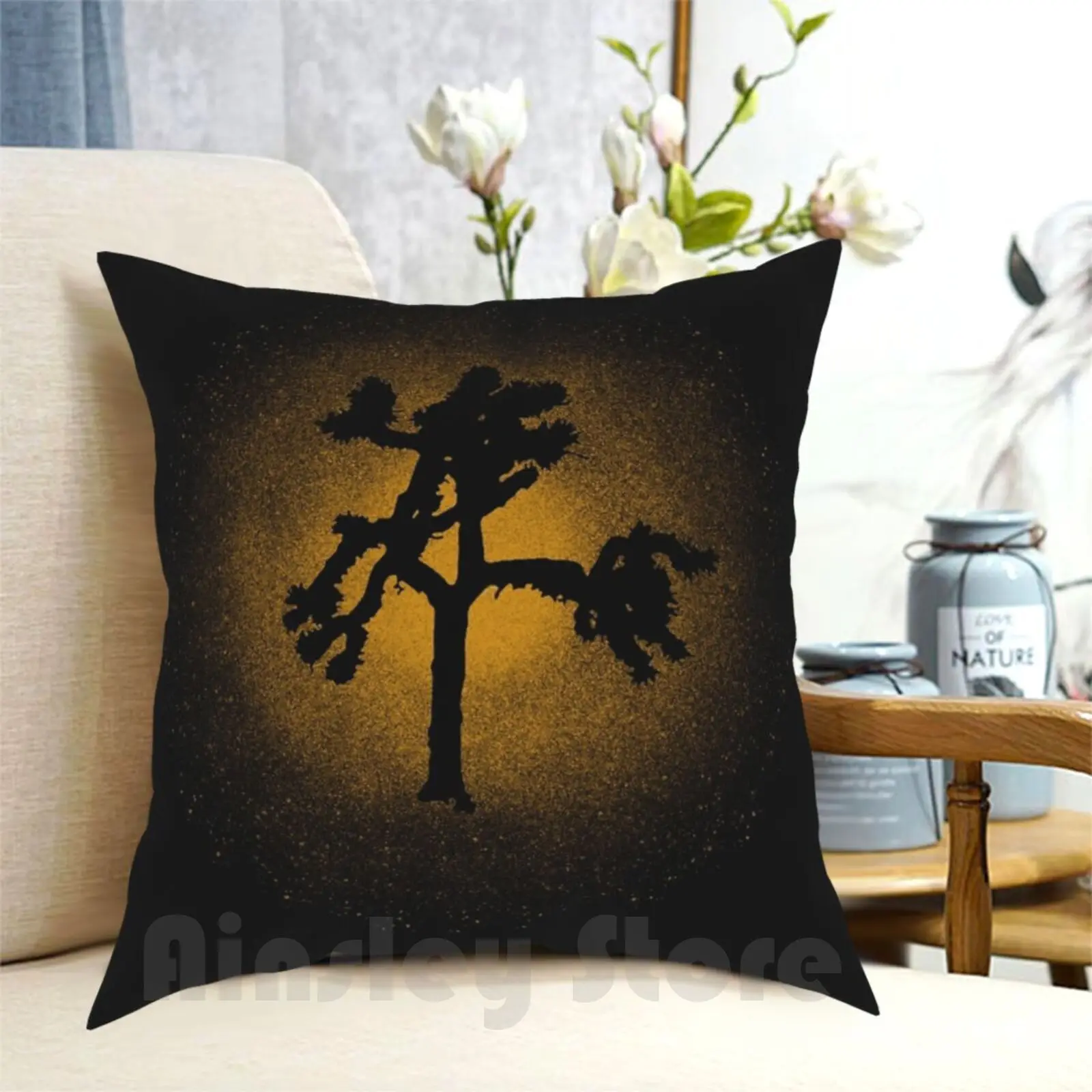 Joshua Tree Gold 30Th Pillow Case Printed Home Soft DIY Pillow cover Joshua Tree Album Anniversary Music Live 30Th