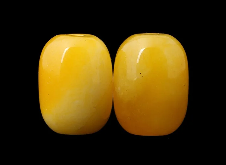 10pcs Hot Natural yellow Chalcedony Loose Bucket/Drum shape Beads