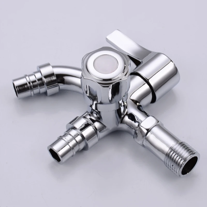 1pc Multi-function Faucet Double Faucet Quick Open Single Cold Bibcocks G1/2' Washing Machine Tap Double Using Bibcock Tap