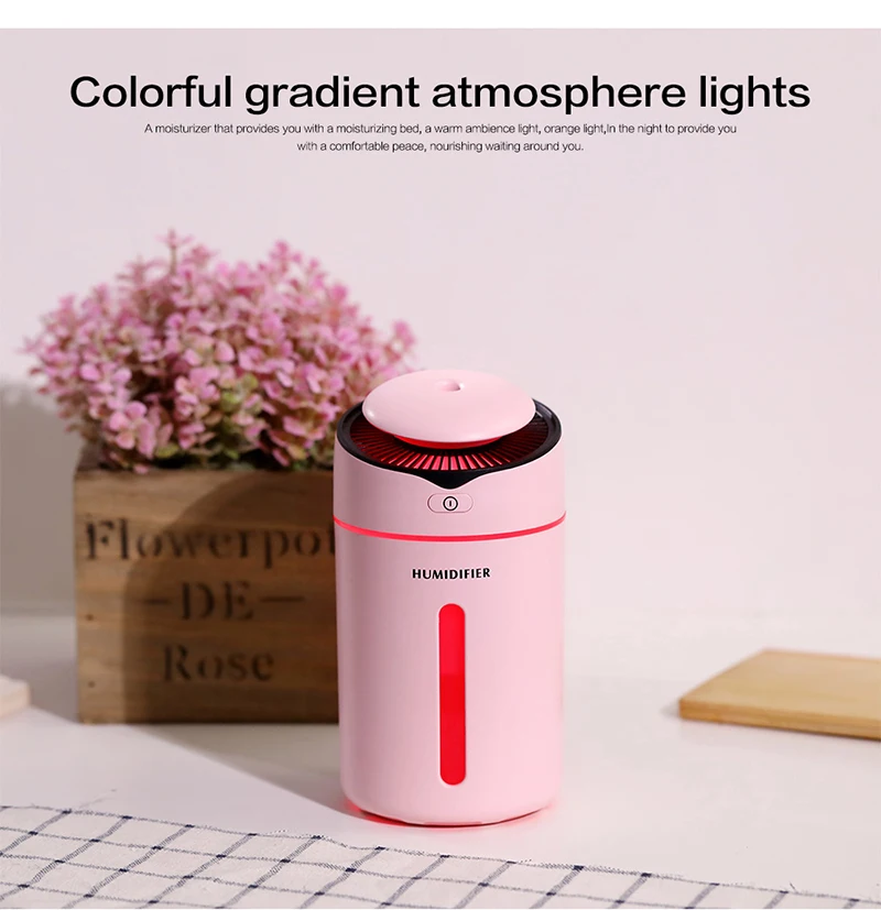 Aria Umidificatore Olio Essenziale Diffusore Aromaterapia Umidificatore Per Auto USB Diffusore di Aroma Mini USB Aria Umidificatore Con La luce di Notte