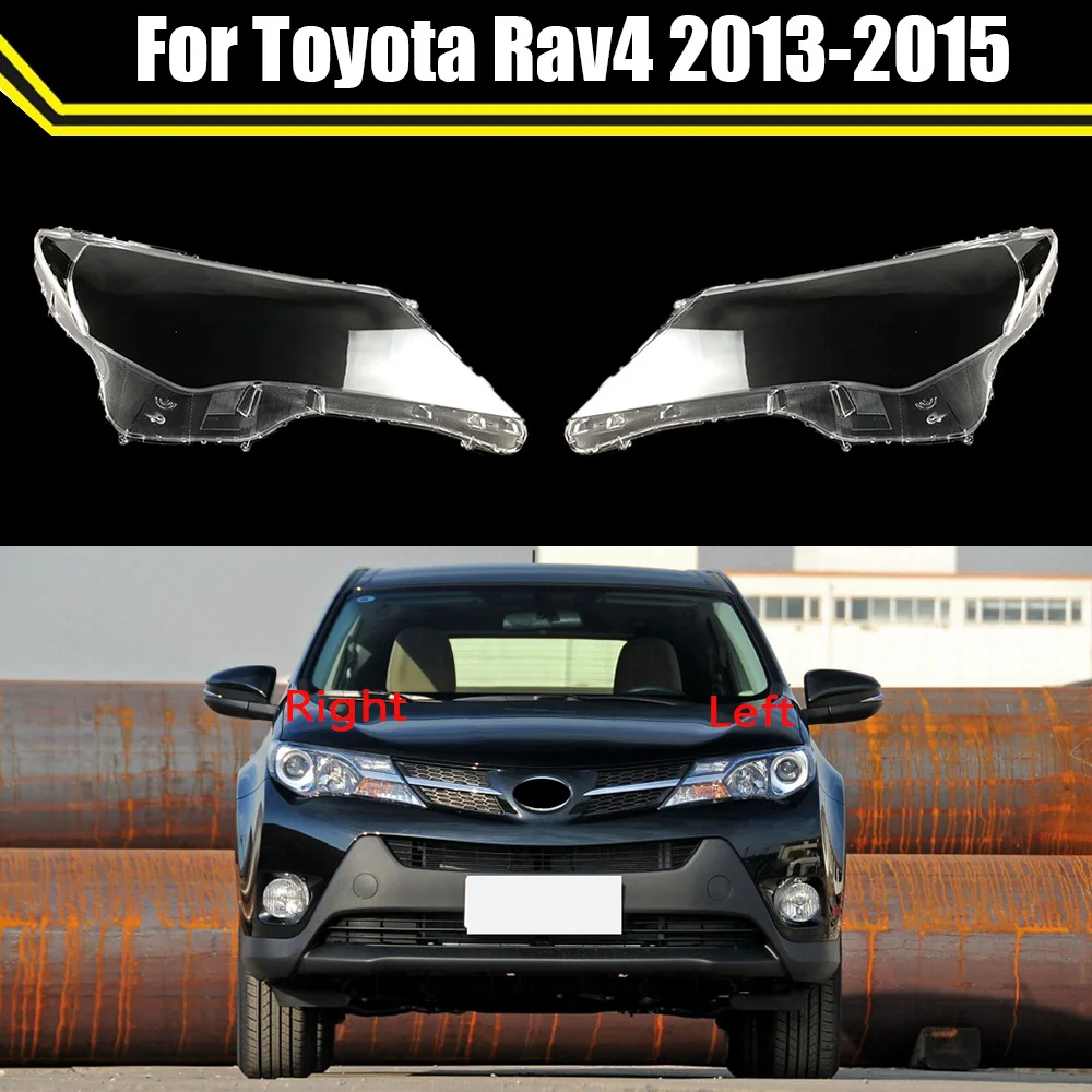 

Защитная крышка для переднего фары автомобиля, Прозрачный Абажур для Toyota Rav4 2013 2014 2015