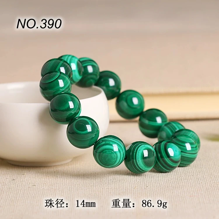 Natural Green Malachite Chrysocolla Woman Men Bracelet Stretch Crystal Charm Fashion Round Beads Bracelet 10mm 12mm 14mm AAAAA