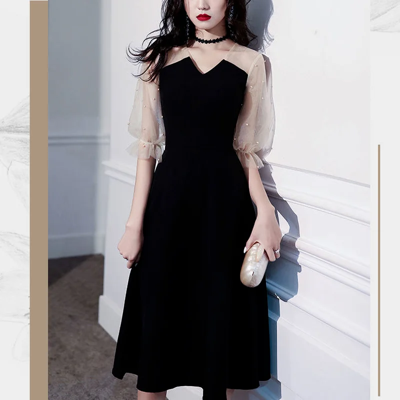 Fairycore Patchwork Mesh Dress Women Korean Elegant Long Dresses for Women Party Wedding Vintage Gothic Long Sleeve Dress 2021