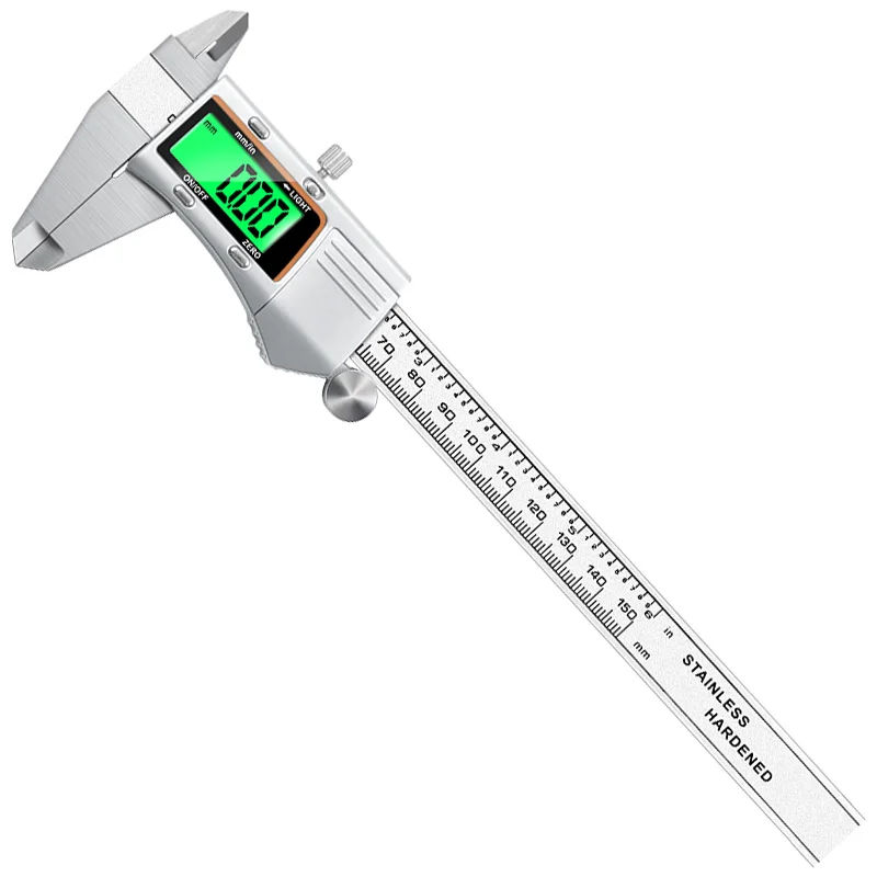 0-150mm vernier caliper stainless steel color LCD digital caliper tool 6 inch depth measurement tool gauge